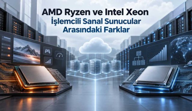 AMD Ryzen ve Intel Xeon İşlemcili Sanal Sunucular